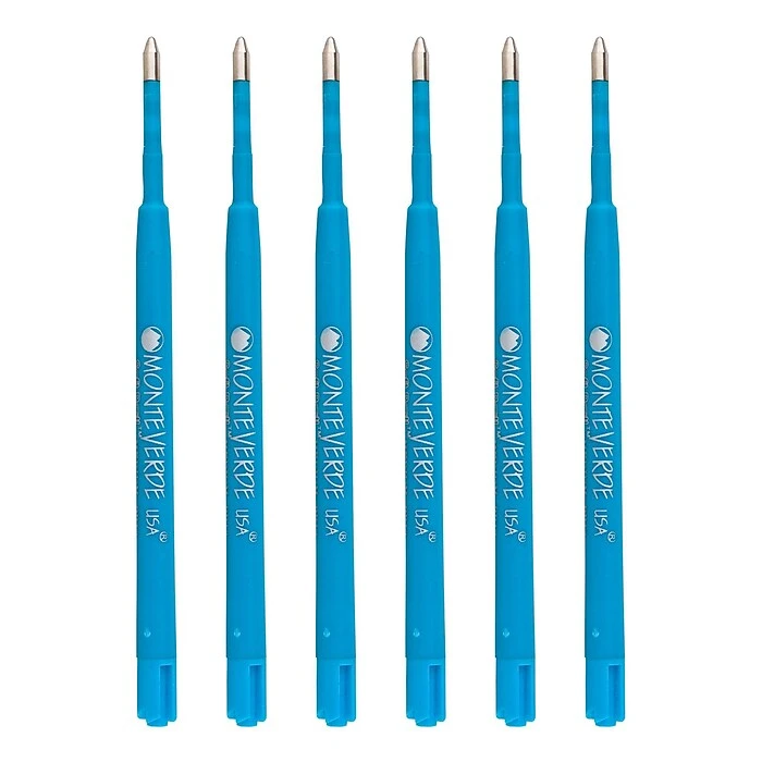 Monteverde® PR133BK Medium Ballpoint Refill For Parker Resin Ballpoint Pens, 6/Pack, Turquoise 3 Monteverde® PR133BK Medium Ballpoint Refill For Parker Resin Ballpoint Pens, 6/Pack, Turquoise