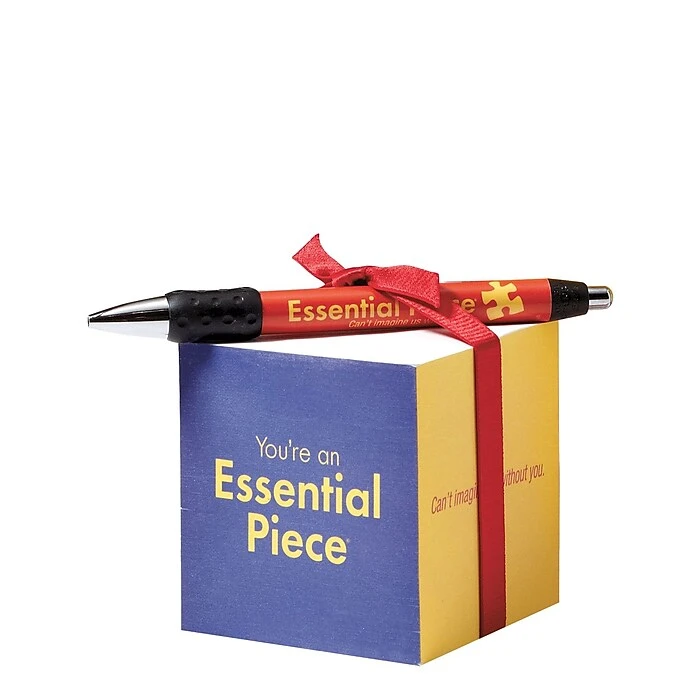 Baudville® Sticky Note Cube W/ Pen Set, Essential Piece 3 Baudville® Sticky Note Cube W/ Pen Set, Essential Piece