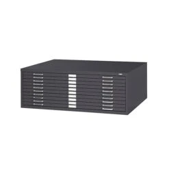 Safco® Graphic Arts 10-Drawer Steel Flat File For 30" X 42" Documents, Black
