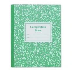 Roaring Spring Grade 1 Composition Book, 9 3/4" X 7 3/4", Wide Ruled, 50 Sheets, Green Marble (ROA77920) -Office Supplies Shop m000210991 sc7