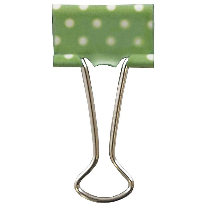 JAM Paper® Colorful Binder Clips, Small, 3/4 Inch, Green & White Polka Dots & Dark Brown Damask Binderclips, 10/Pack (336128838) 5 JAM Paper® Colorful Binder Clips, Small, 3/4 Inch, Green & White Polka Dots & Dark Brown Damask Binderclips, 10/Pack (336128838) - Image 3