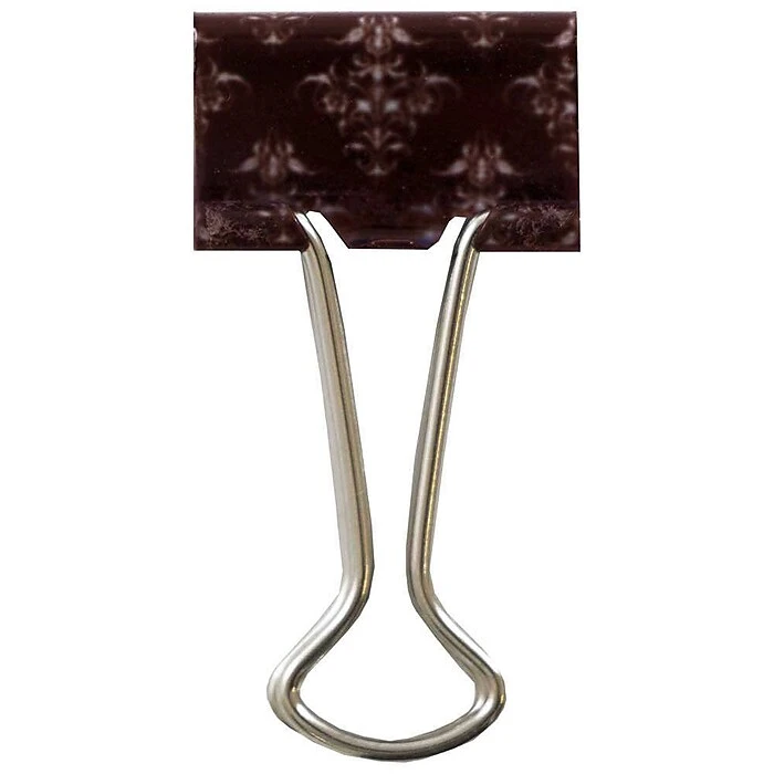 JAM Paper® Colorful Binder Clips, Small, 3/4 Inch, Green & White Polka Dots & Dark Brown Damask Binderclips, 10/Pack (336128838) 6 JAM Paper® Colorful Binder Clips, Small, 3/4 Inch, Green & White Polka Dots & Dark Brown Damask Binderclips, 10/Pack (336128838) - Image 4