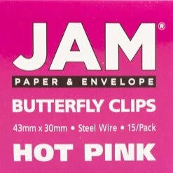 JAM Paper® Colorful Butterfly Paper Clips, Pink Paperclips, 15/Pack (332BYFU) -Office Supplies Shop m002870141 sc7