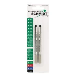 Schmidt P8120 Short Capless Rollerball Refill, Broad, Black, 2 Pack (SC58133)
