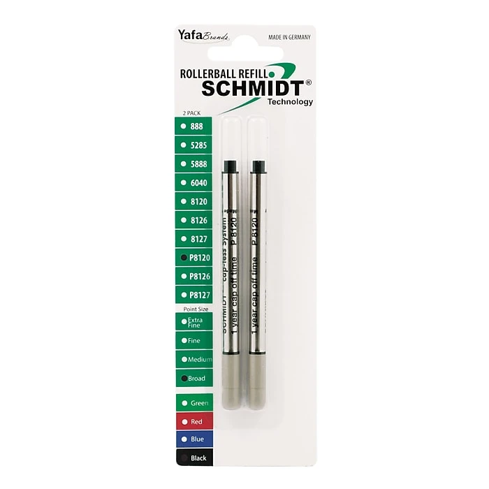 Schmidt P8120 Short Capless Rollerball Refill, Broad, Black, 2 Pack (SC58133) 3 Schmidt P8120 Short Capless Rollerball Refill, Broad, Black, 2 Pack (SC58133)