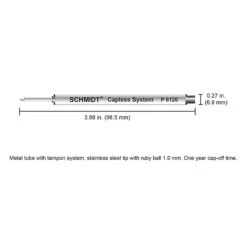 Schmidt P8120 Short Capless Rollerball Refill, Broad, Black, 2 Pack (SC58133) 11 Schmidt P8120 Short Capless Rollerball Refill, Broad, Black, 2 Pack (SC58133) -Office Supplies Shop m003909972 sc7