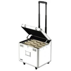 Vaultz®, Locking Mobile Business Case, Letter, White (VZ00381)