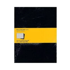 Moleskine Cahier Journals Black, Graph 7 1/2 In. X 9 3/4 In. Pack Of 3, 120 Pages Each [Pack Of 3] (3PK-9788883705021)