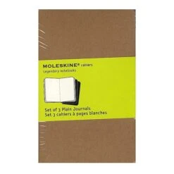 Moleskine Cahier Journals Kraft Brown, Blank 3 1/2 In. X 5 1/2 In. Pack Of 3, 64 Pages Each [Pack Of 3] (3PK-9788883704949)