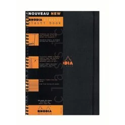 Rhodia Elasti-Books Ruled With Margin 9" X 11.75", Black (193819)