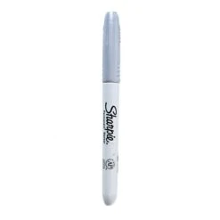 Sharpie Metallic Permanent Marker, Fine Point, Silver, 12/Pack (19365-PK12)