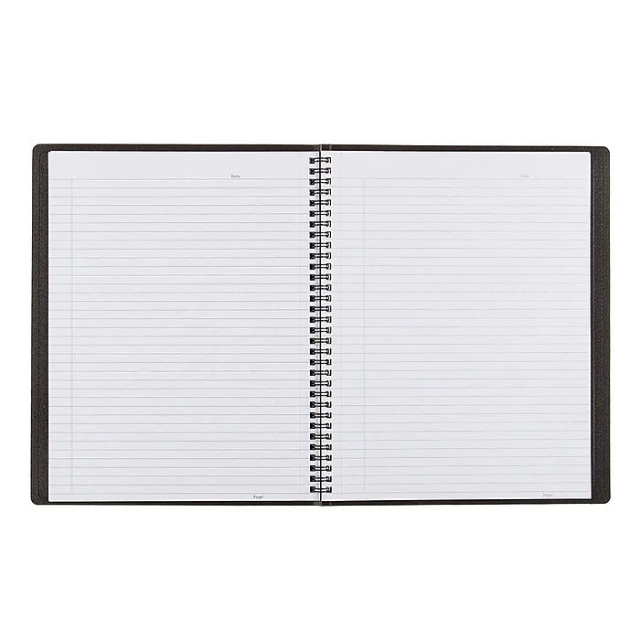 Rediform Twin Wirebound Poly Cover Notebook, 11" X 8 1/2", Black (B41.81) 5 Rediform Twin Wirebound Poly Cover Notebook, 11" X 8 1/2", Black (B41.81) - Image 3