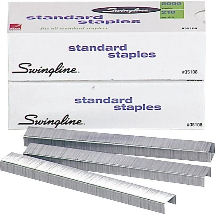 Swingline® Standard Staples, 1/4" Length, 210 Per Strip, 5,000/Per Box, 5/Box (35101S) 4 Swingline® Standard Staples, 1/4" Length, 210 Per Strip, 5,000/Per Box, 5/Box (35101S) - Image 2