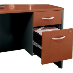 Bush Business Furniture Westfield 2 Drawer 3/4 Pedestal, Auburn Maple, (WC48590SU)