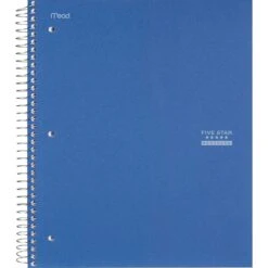 Five Star Recycled 1-Subject Notebook, 8 1/2" X 11", College Ruled, 100 Sheets, Assorted Colors (06148)
