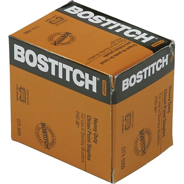 Stanley Bostitch PHD-60 Staples, 3/8" Leg Length, 5,000/Box (BOSSB35PHD5M) 4 Stanley Bostitch PHD-60 Staples, 3/8" Leg Length, 5,000/Box (BOSSB35PHD5M) - Image 2
