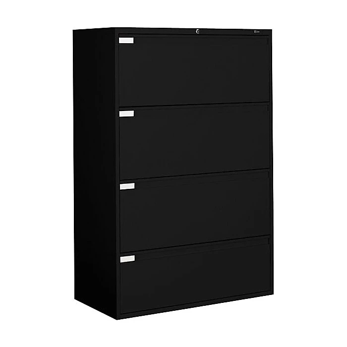 Global 9300P Series Business-Plus Lateral File Cabinet, Letter/Legal, 4-Drawer, Black, 18"D, 36"W 3 Global 9300P Series Business-Plus Lateral File Cabinet, Letter/Legal, 4-Drawer, Black, 18"D, 36"W