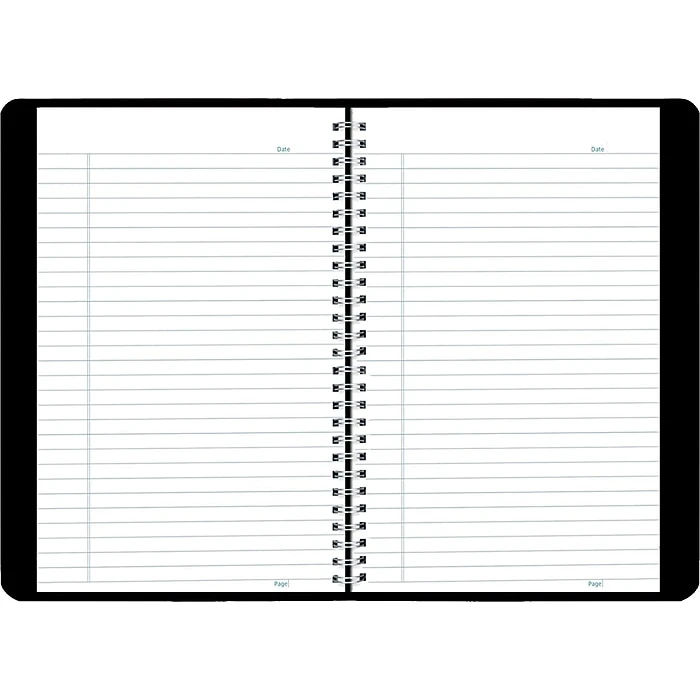 Rediform Twin Wirebound Poly Cover Notebook, 11" X 8 1/2", Black (B41.81) 4 Rediform Twin Wirebound Poly Cover Notebook, 11" X 8 1/2", Black (B41.81) - Image 2