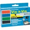 Expo Vis-a-Vis Wet Erase Markers, Chisel Tip, Assorted, 4/pk (1574)