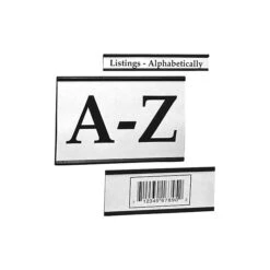 Staples 3" X 8" "C" Channel Card Holder, White/Black (LH199)