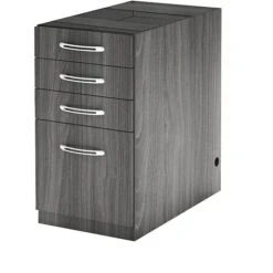 Safco Aberdeen Credenza Pedestal, Pencil/Box/Box/File, 20"D, Gray Steel (APBBF20LGS)
