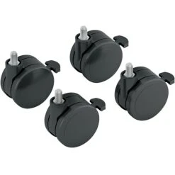 HON® Height-Adjustable Base Caster Add-On Kit, Black, 4/Pack (HONHABCASTER)