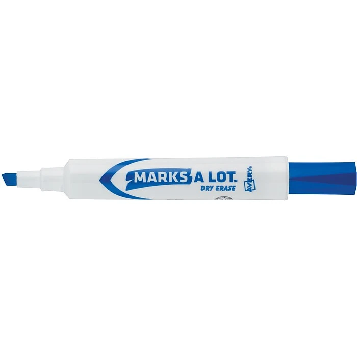 Avery Marks-A-Lot Desk Style Dry Erase Marker, Chisel Tip, Blue (24406) 3 Avery Marks-A-Lot Desk Style Dry Erase Marker, Chisel Tip, Blue (24406)