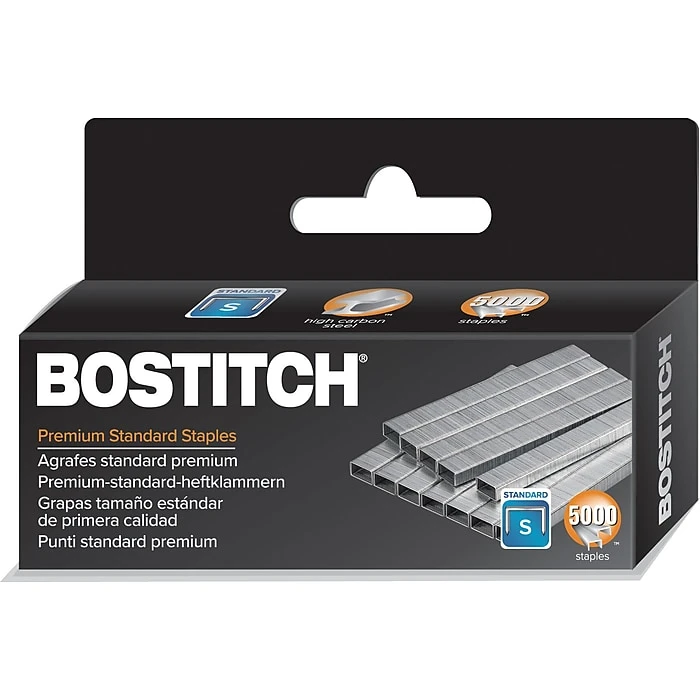 Bostitch Premium Standard Staples, 0.25" Leg Length, 5000 Staples/Box (1901) 3 Bostitch Premium Standard Staples, 0.25" Leg Length, 5000 Staples/Box (1901)