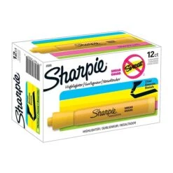 Sharpie Tank Highlighter, Chisel Tip, Yellow, Dozen (25005)