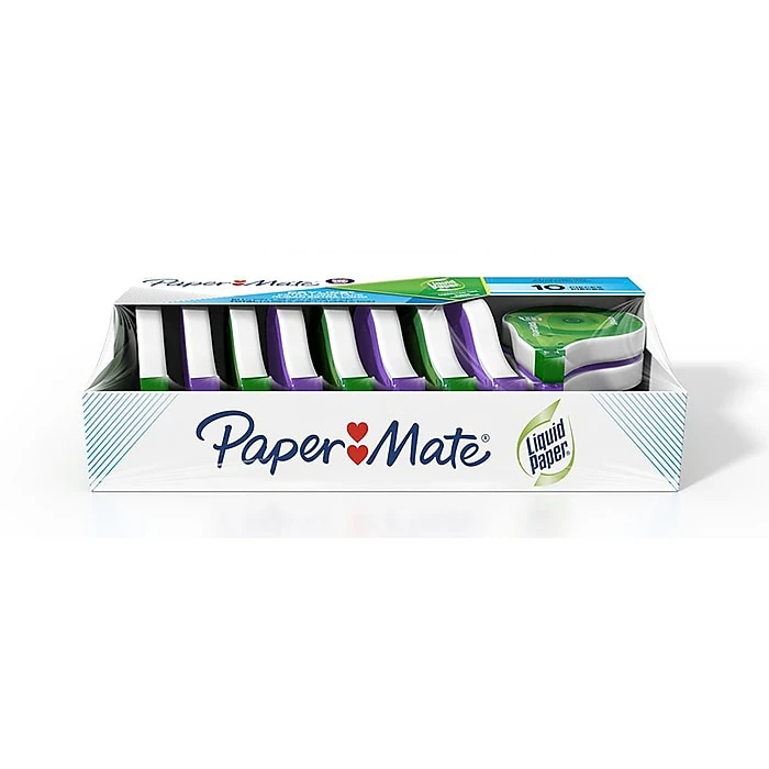 Paper Mate Liquid Paper DryLine Correction Tape, White, 10/Pack (6137406) 4 Paper Mate Liquid Paper DryLine Correction Tape, White, 10/Pack (6137406) - Image 2