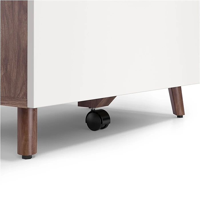 Union & Scale™ MidMod 2-Drawer Lateral File Cabinet, Locking, Letter/Legal, White/Espresso, 29" (UN56967) 8 Union & Scale™ MidMod 2-Drawer Lateral File Cabinet, Locking, Letter/Legal, White/Espresso, 29" (UN56967) - Image 6