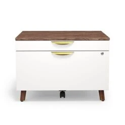 Union & Scale™ MidMod 2-Drawer Lateral File Cabinet, Locking, Letter/Legal, White/Espresso, 29" (UN56967) 11 Union & Scale™ MidMod 2-Drawer Lateral File Cabinet, Locking, Letter/Legal, White/Espresso, 29" (UN56967) -Office Supplies Shop s1201582 sc7