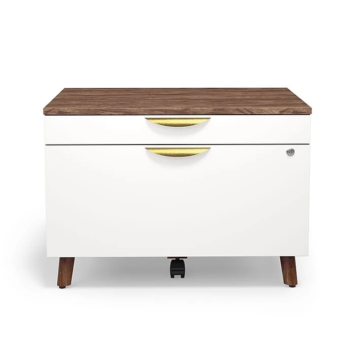 Union & Scale™ MidMod 2-Drawer Lateral File Cabinet, Locking, Letter/Legal, White/Espresso, 29" (UN56967) 5 Union & Scale™ MidMod 2-Drawer Lateral File Cabinet, Locking, Letter/Legal, White/Espresso, 29" (UN56967) - Image 3