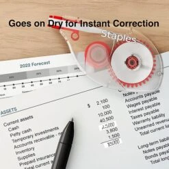 Staples Correction Tape, White, 10/Pack (ST59820) -Office Supplies Shop s1212669 sc7