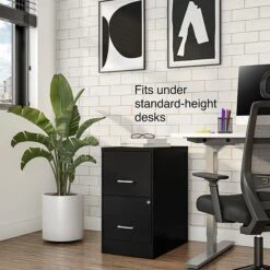 Staples 2-Drawer Light Duty Vertical File Cabinet, Locking, Letter, Black, 22"D (52153) -Office Supplies Shop s1212852 sc7