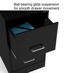 Staples 2-Drawer Light Duty Vertical File Cabinet, Locking, Letter, Black, 22"D (52153) -Office Supplies Shop s1212872 sc7