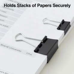 Staples Binder Clips, Assorted, Black, 60/Pack (15339) -Office Supplies Shop s1215201 sc7