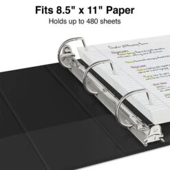 Staples Standard 2" 3-Ring View Binder, Black (26443-CC) -Office Supplies Shop s1216615 sc7