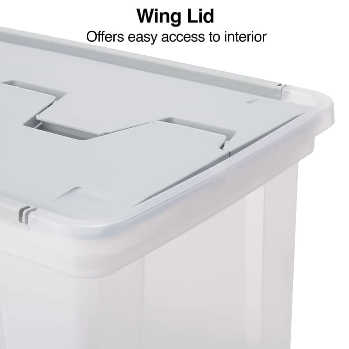 Staples Hanging File Box, Wing Lid, Letter Size, Clear (TR58300) 5 Staples Hanging File Box, Wing Lid, Letter Size, Clear (TR58300) - Image 3