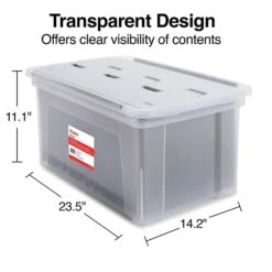 Staples Hanging File Box, Wing Lid, Letter Size, Clear (TR58300) 11 Staples Hanging File Box, Wing Lid, Letter Size, Clear (TR58300) -Office Supplies Shop s1219651 sc7