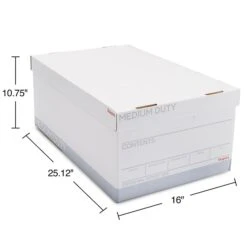 Staples Medium Duty File Box, Lift Off Lid, Legal, White/Gray, 12/Carton (TR59217) -Office Supplies Shop s1219770 sc7