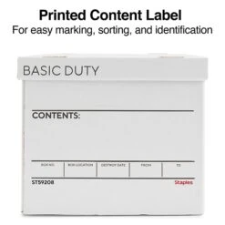 Staples Basic-Duty File Box, Lift Off Lid, Letter/Legal, White/Black, 10/Pack (TR59208) -Office Supplies Shop s1219813 sc7