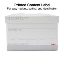 Staples Medium Duty File Box, Lift Off Lid, Legal, White/Gray, 12/Carton (TR59217) -Office Supplies Shop s1219823 sc7