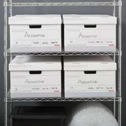 Staples Medium Duty File Box, Lift Off Lid, Legal, White/Gray, 12/Carton (TR59217) -Office Supplies Shop s1219830 sc7