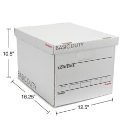 Staples Basic-Duty File Box, Lift Off Lid, Letter/Legal, White/Black, 10/Pack (TR59208) -Office Supplies Shop s1219843 sc7