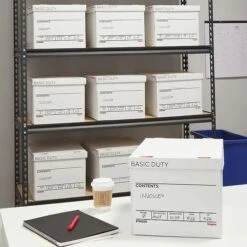 Staples Basic-Duty File Box, Lift Off Lid, Letter/Legal, White/Black, 10/Pack (TR59208) -Office Supplies Shop s1219844 sc7