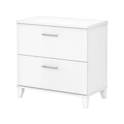 Bush Furniture Somerset 2-Drawer Lateral File Cabinet, Letter/Legal, White, 30" (WC81980)