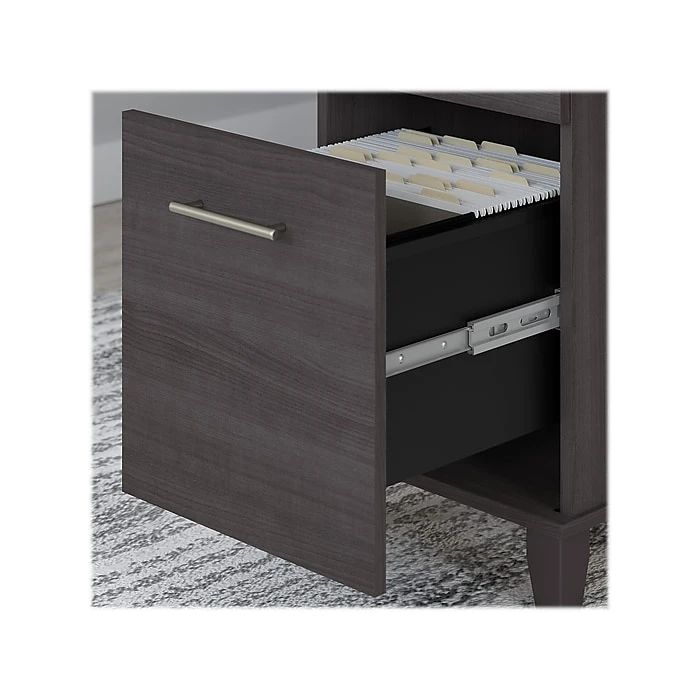 Bush Furniture Somerset 72W 3 Position Sit To Stand L Shaped Desk, Storm Gray (SET014SG) 7 Bush Furniture Somerset 72W 3 Position Sit To Stand L Shaped Desk, Storm Gray (SET014SG) - Image 5