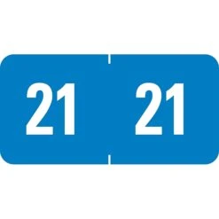 Smead ETS Color-Coded Label, 1" X 0.5", White On Light Blue, 250 Labels Per Pack (67921)