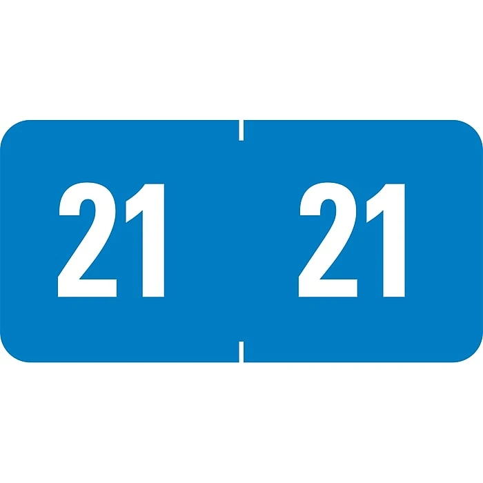 Smead ETS Color-Coded Label, 1" X 0.5", White On Light Blue, 250 Labels Per Pack (67921) 3 Smead ETS Color-Coded Label, 1" X 0.5", White On Light Blue, 250 Labels Per Pack (67921)